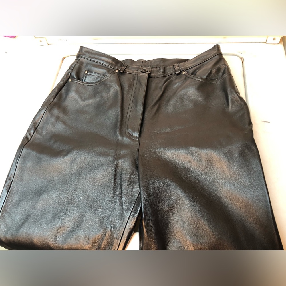 Dark Royal Blue Leather trousers
